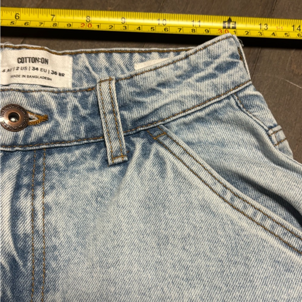 Cotton On Carpenter Jeans Women’s Size 2 (AU 6 / EU 34) – Light Wash Denim - Picture 4 of 10